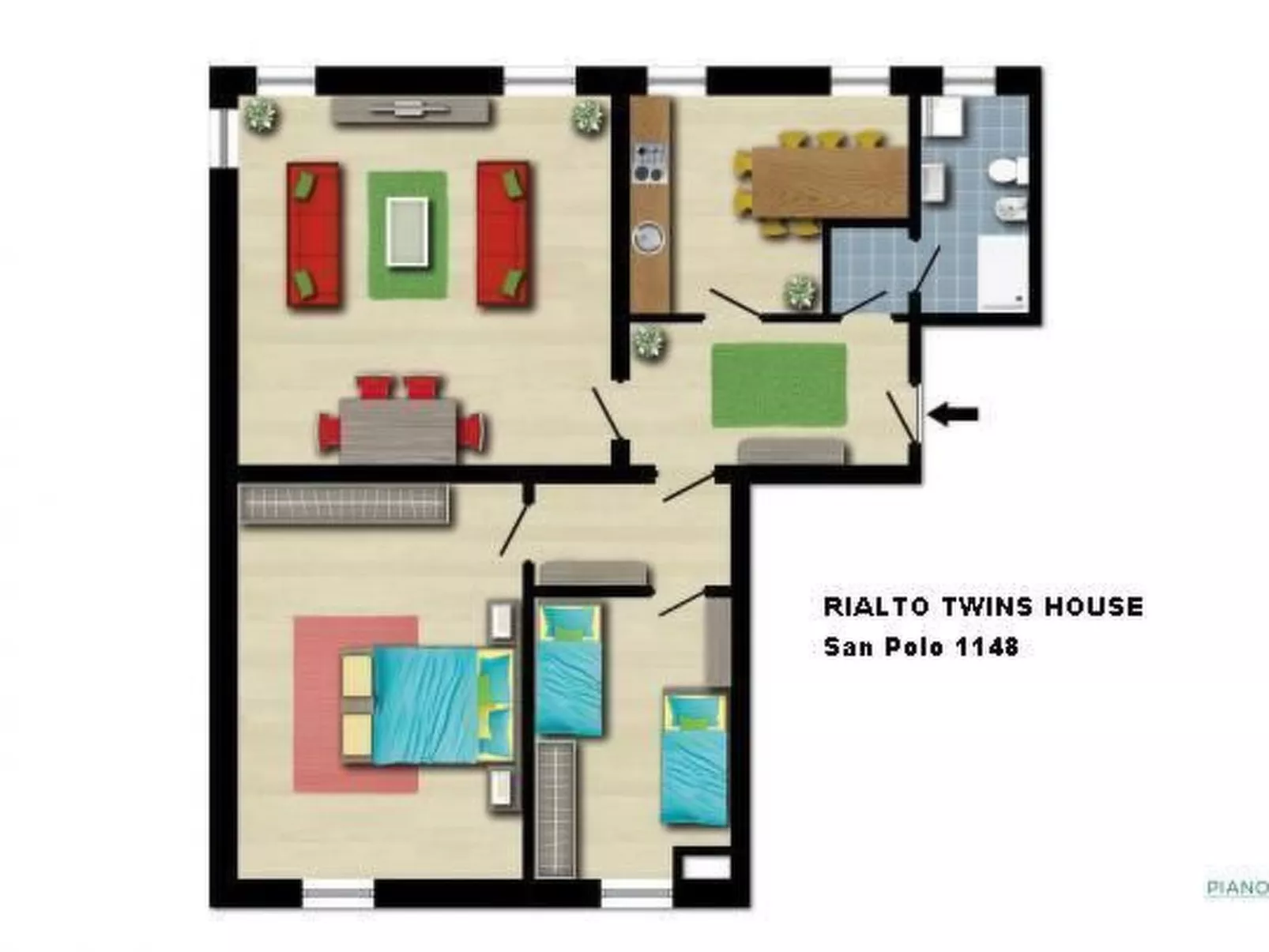 Im Zentrum von Venedig leben wie ein Venezianer.-Drinnen