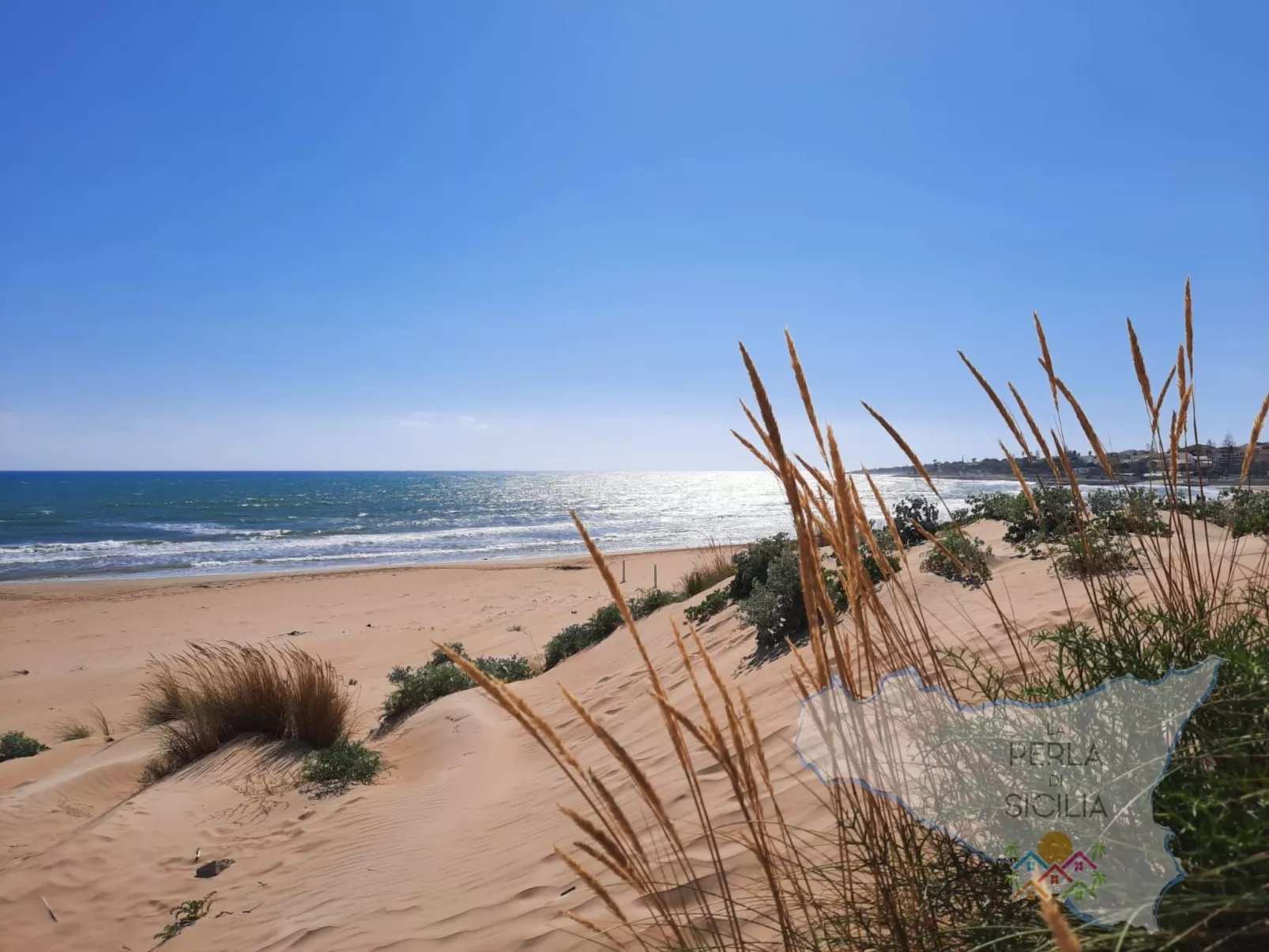Schöner Bungalow direkt am Sandstrand auf Sizilien-Dehors