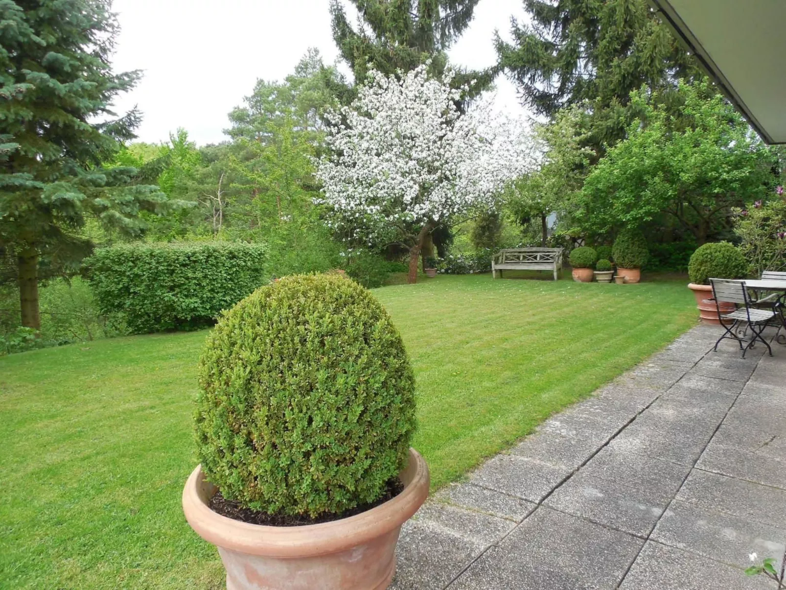 Exklusive Ferienwohnung mit Loggia am Waldrand-Draußen