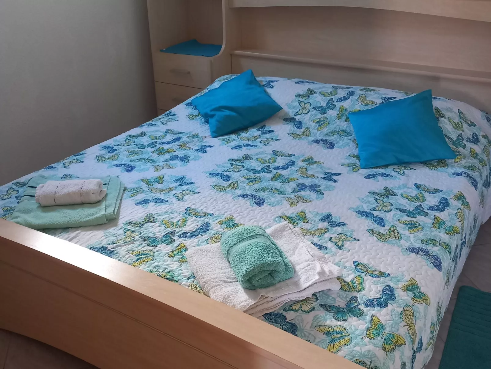 "Blue Apartment" am Strand-Drinnen