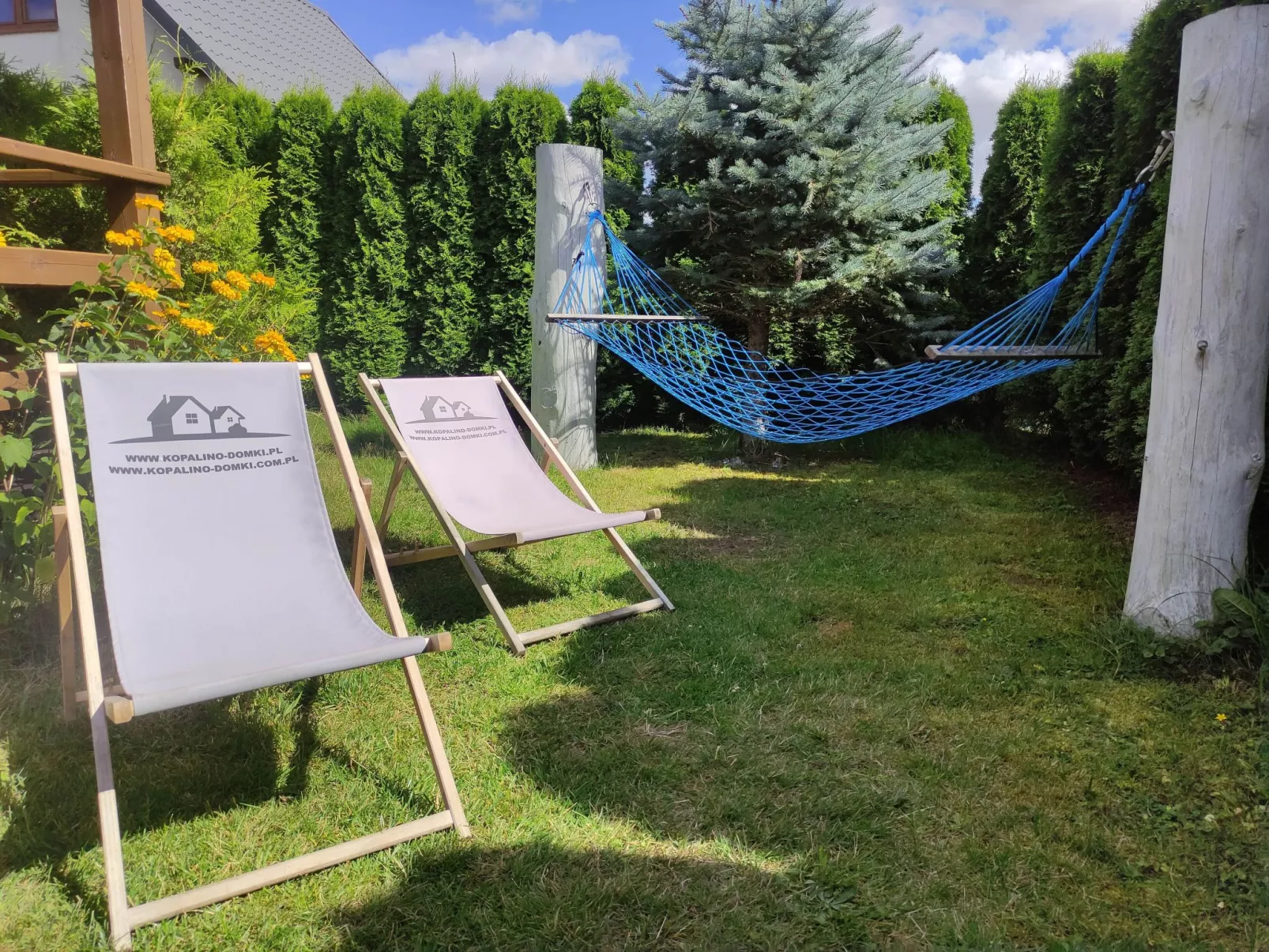 Modernes Ferienhaus in Biebrowo mit Grill, Garten und Terrasse-Dehors