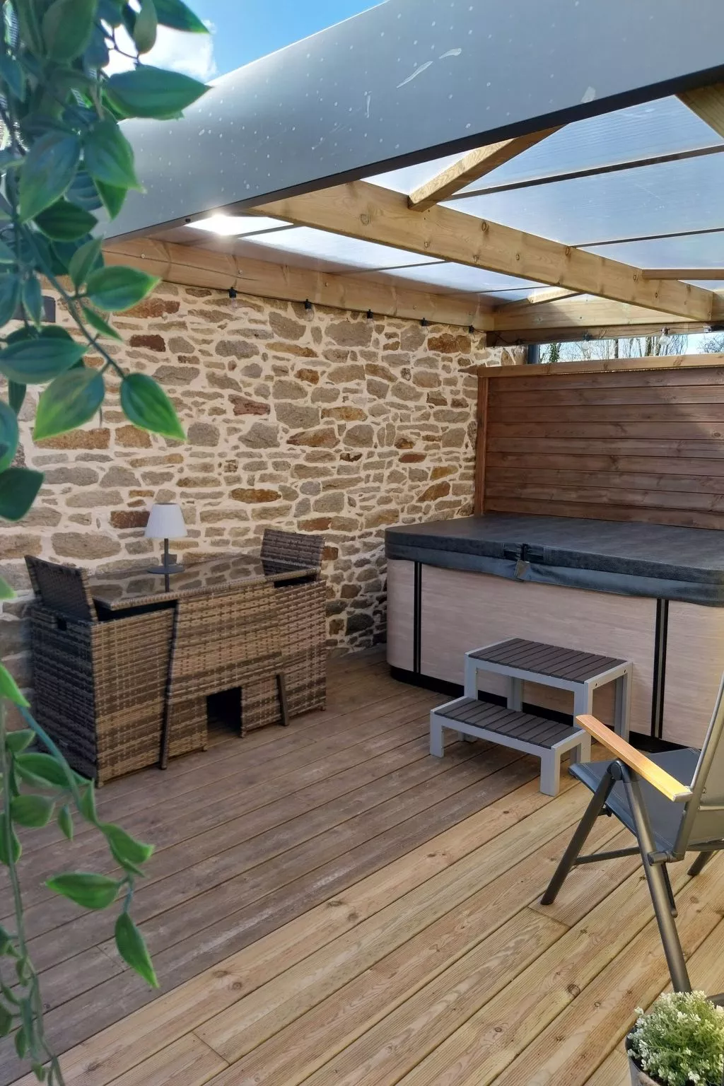 "L'Orée" - privates SPA - ruhig gelegen-Draußen