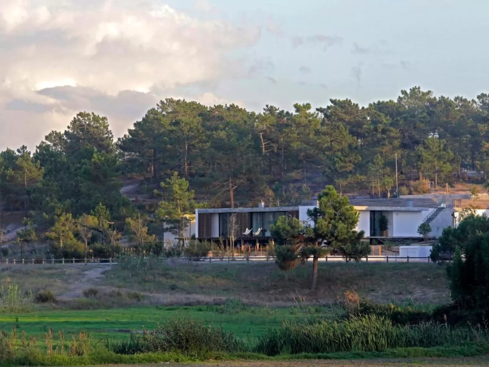 Exklusive Design-Villa in den Dünen, Pool auf dem Dach-Dehors