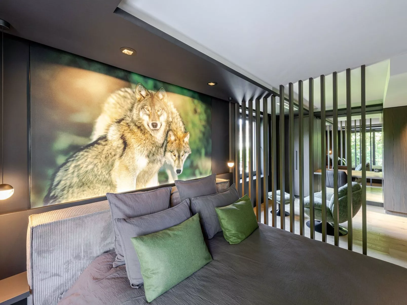 Loge aux Loups, Innenpool, Sauna, nahe am See-Inside