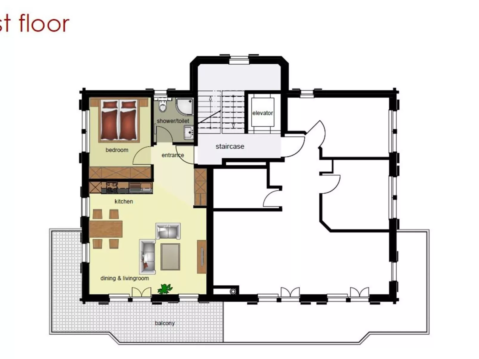 Apartment St. Louis 2.5-Drinnen