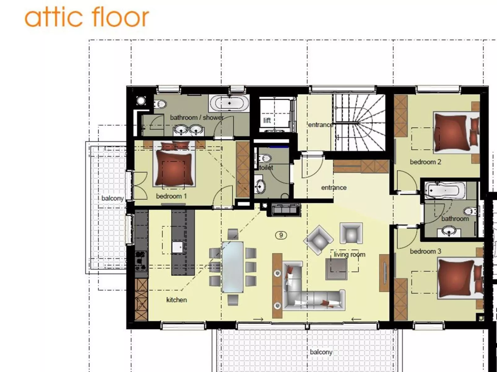 Apartment Silbersee-Dedans