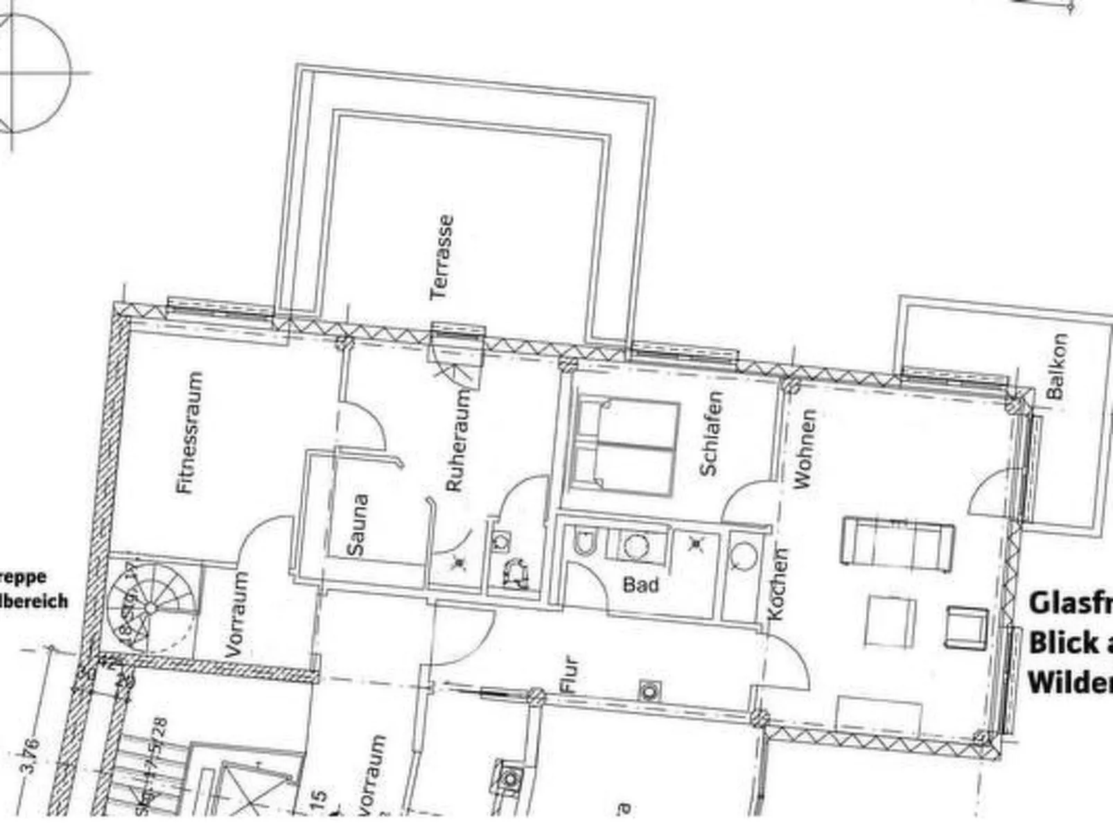 Exklusives Apartment in Panoramalage,  Sauna-Drinnen