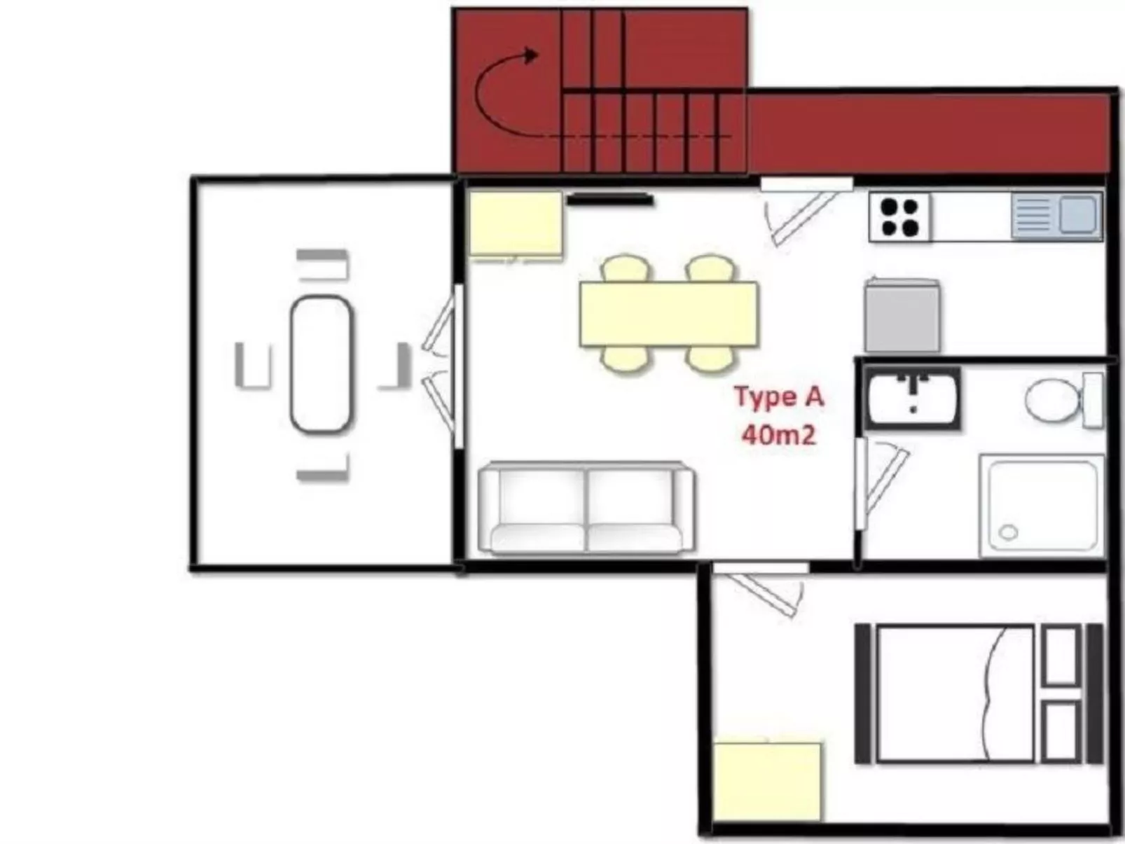 Große Wohnung in Klimno mit Möbliertem Balkon-Dedans