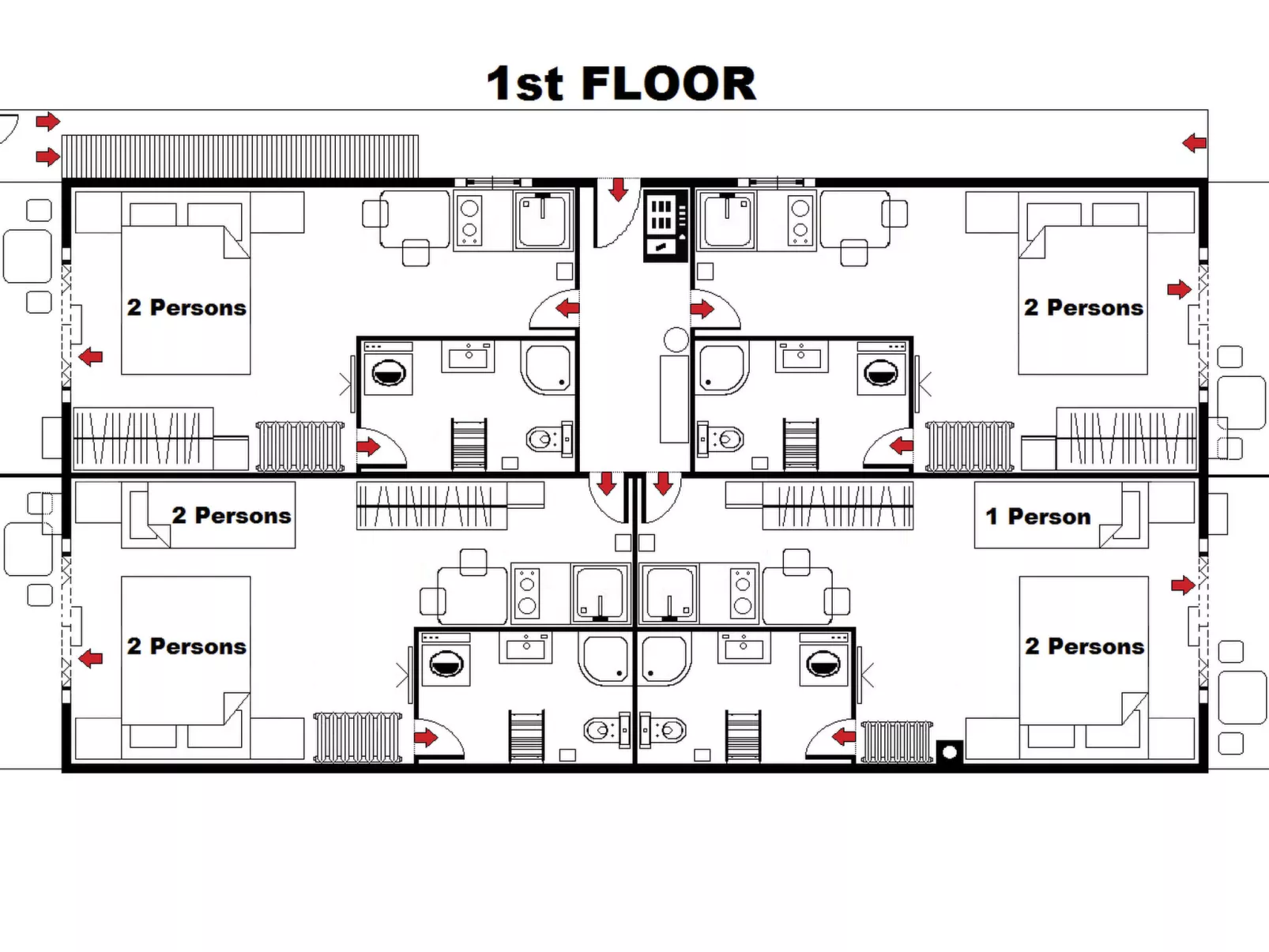 Studio für 3 Personen-Dedans