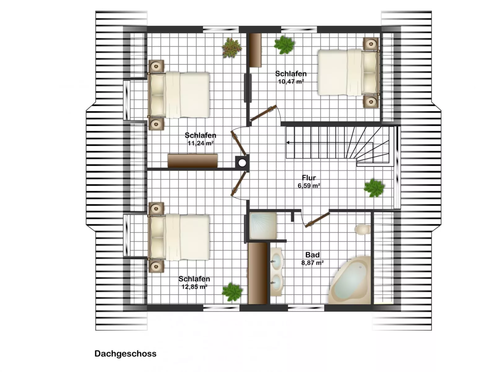 Träumen unter Reet-Inside