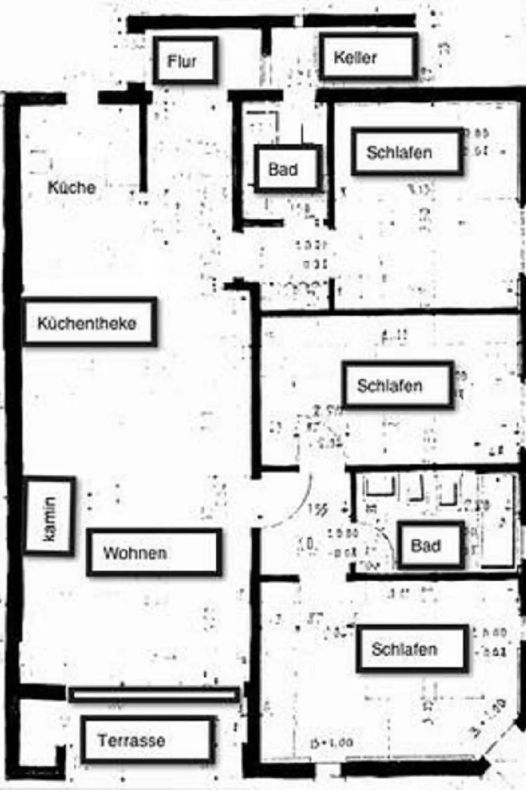 Chesa Cagiuma, Gartenwohnung-Dedans