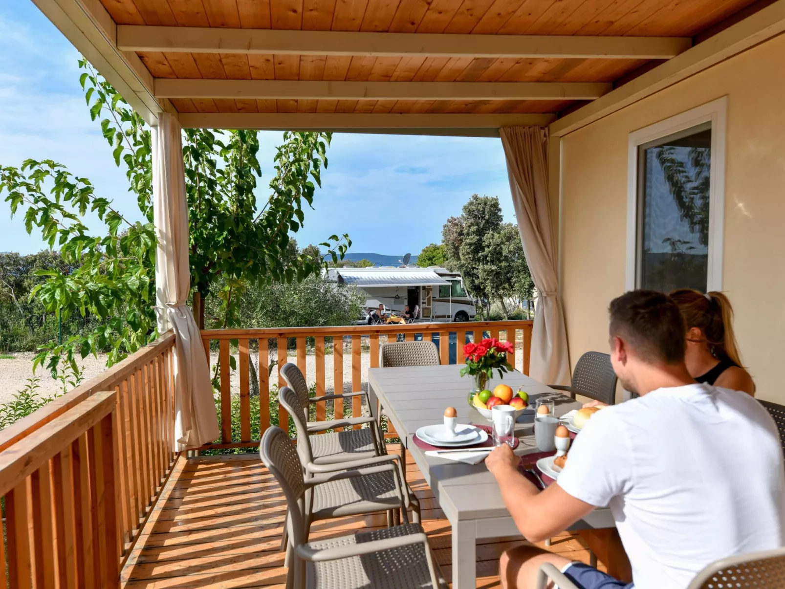 Mobilheim direkt am Strand-Outside