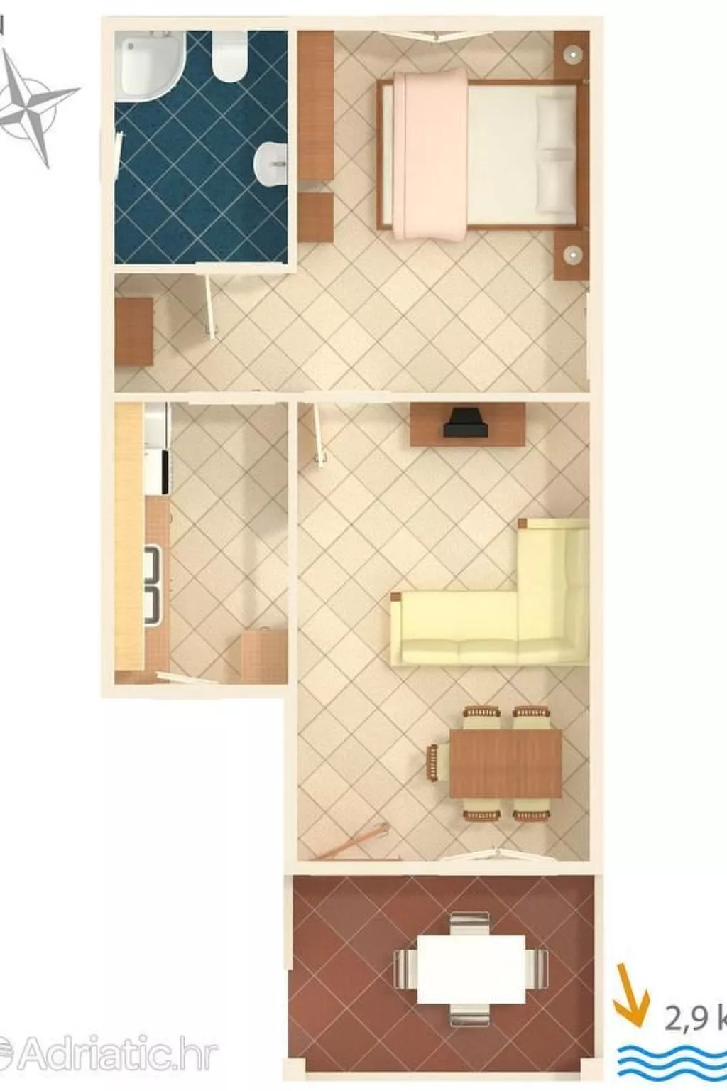 Apartment in Pula, Kroatien mit hohen Gästebewertungen-Inside