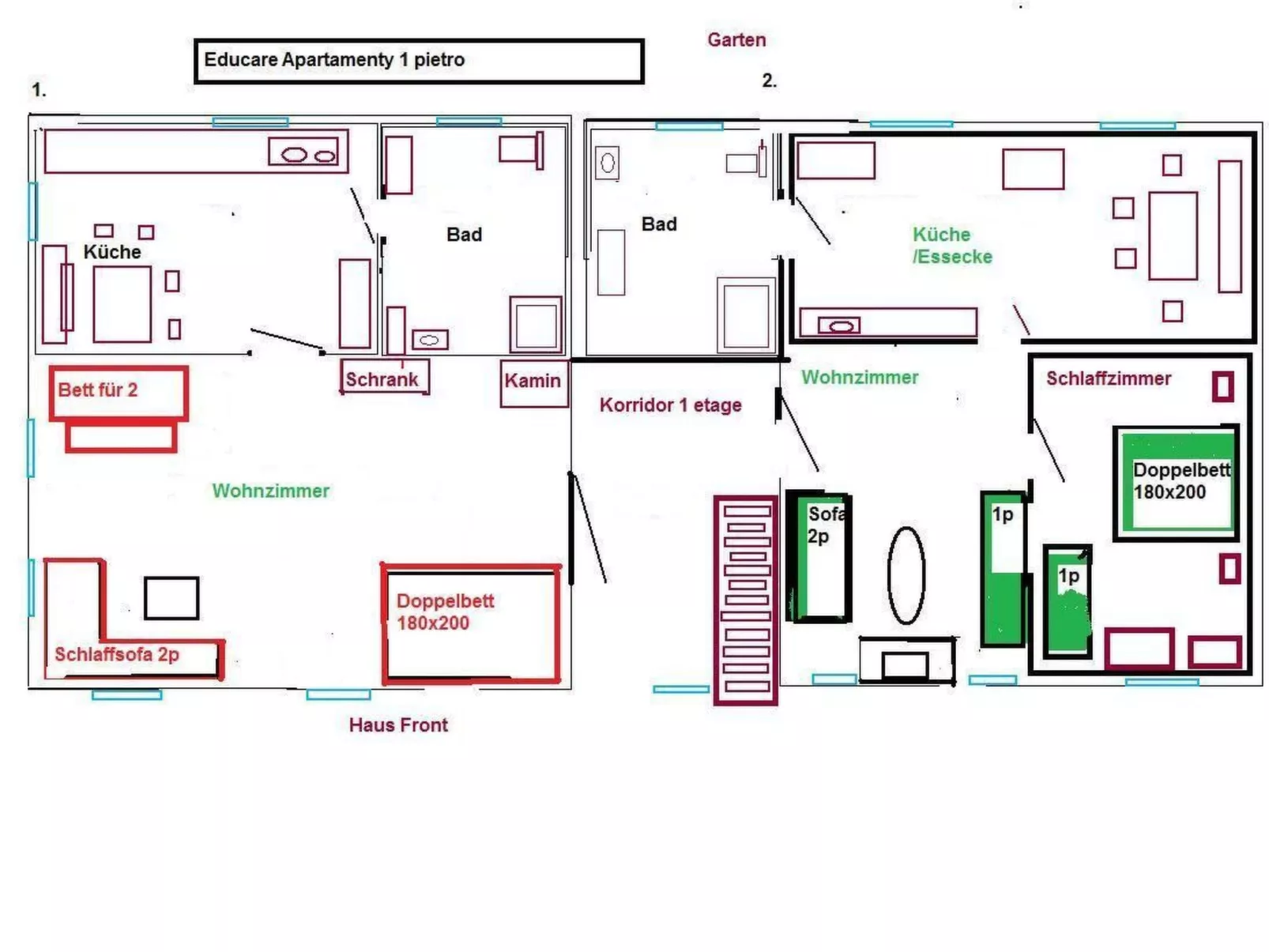 Fachwerkhaus mit Jacuzzi-Dedans