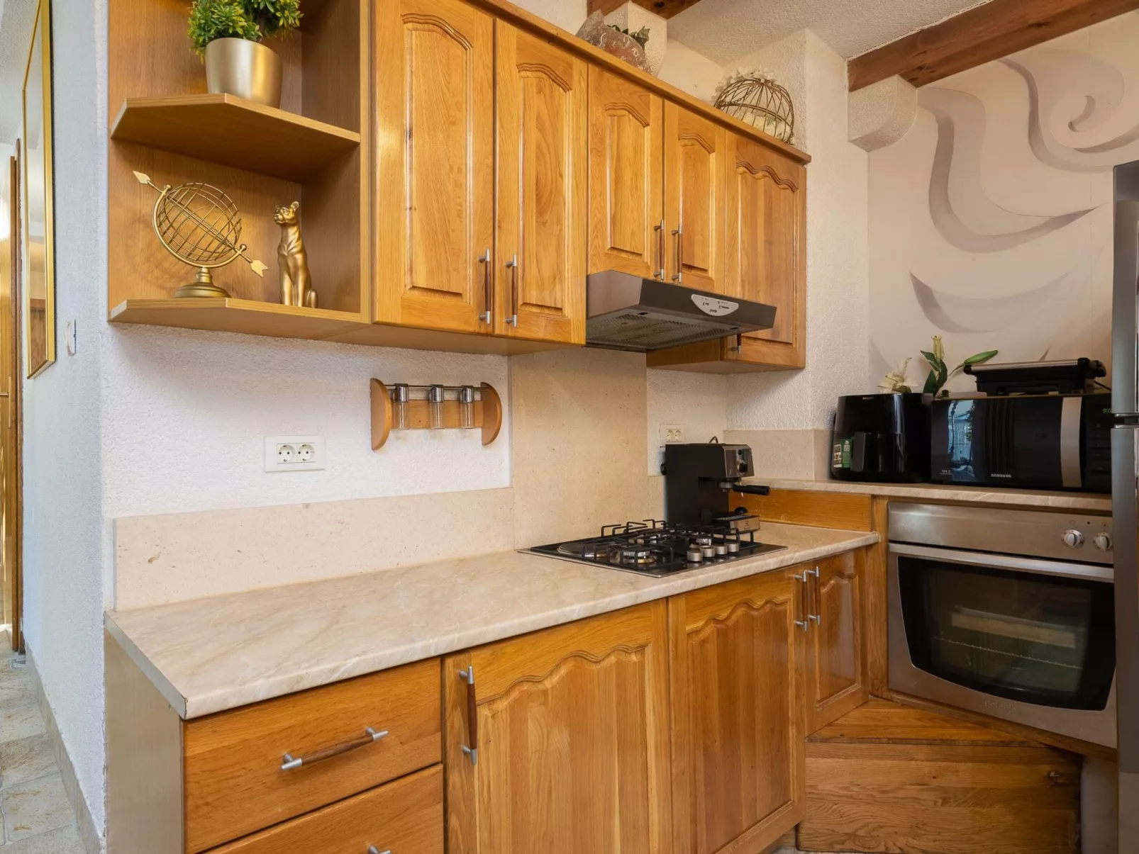 Appartement am Strand, Sauna, Terrasse ...-Dedans