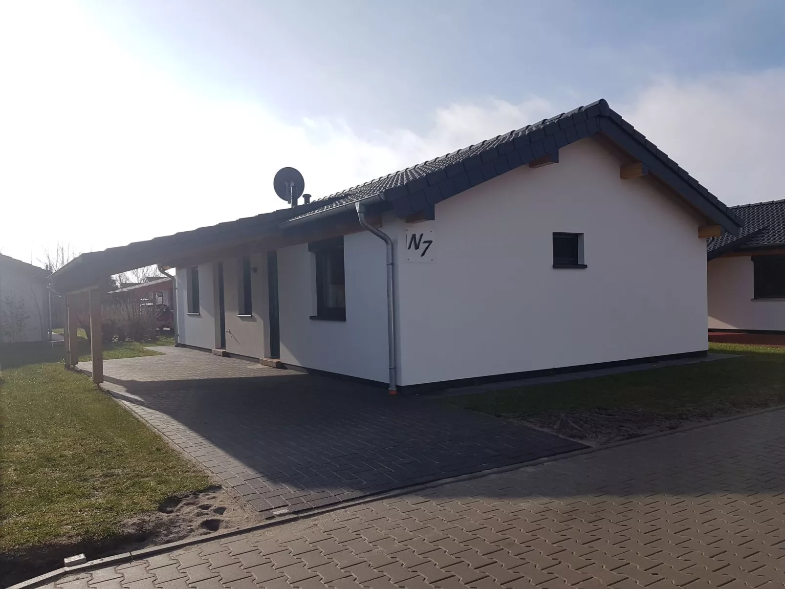 N7 Haus mit Terrasse und Garten an der Nordsee-Draußen