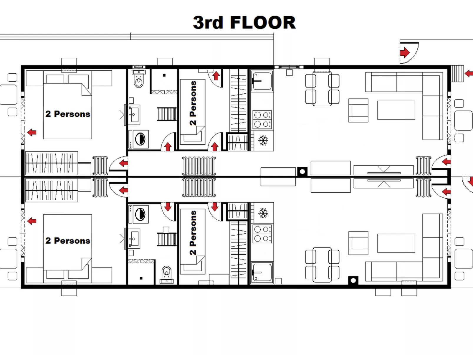 Wohnung mit Dachterrasse-Dedans