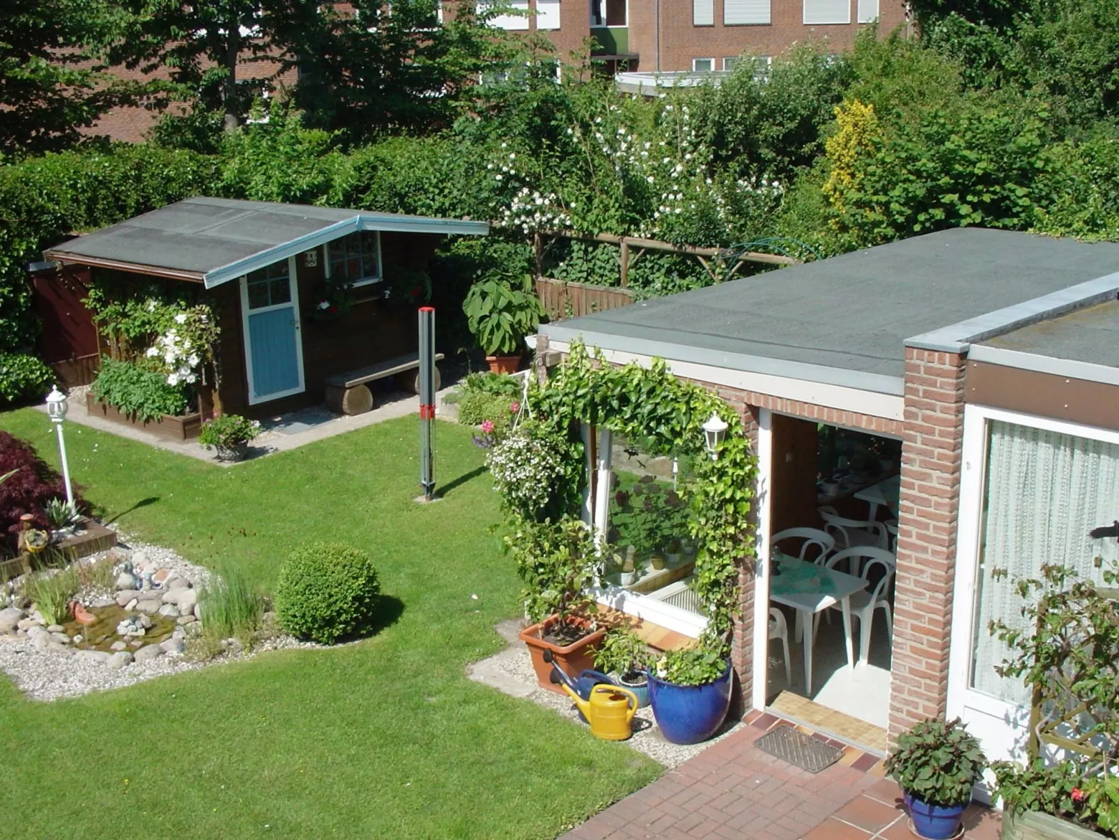 Wohnung in Neue Tiefe mit Terrasse, Garten und Grill-Draußen