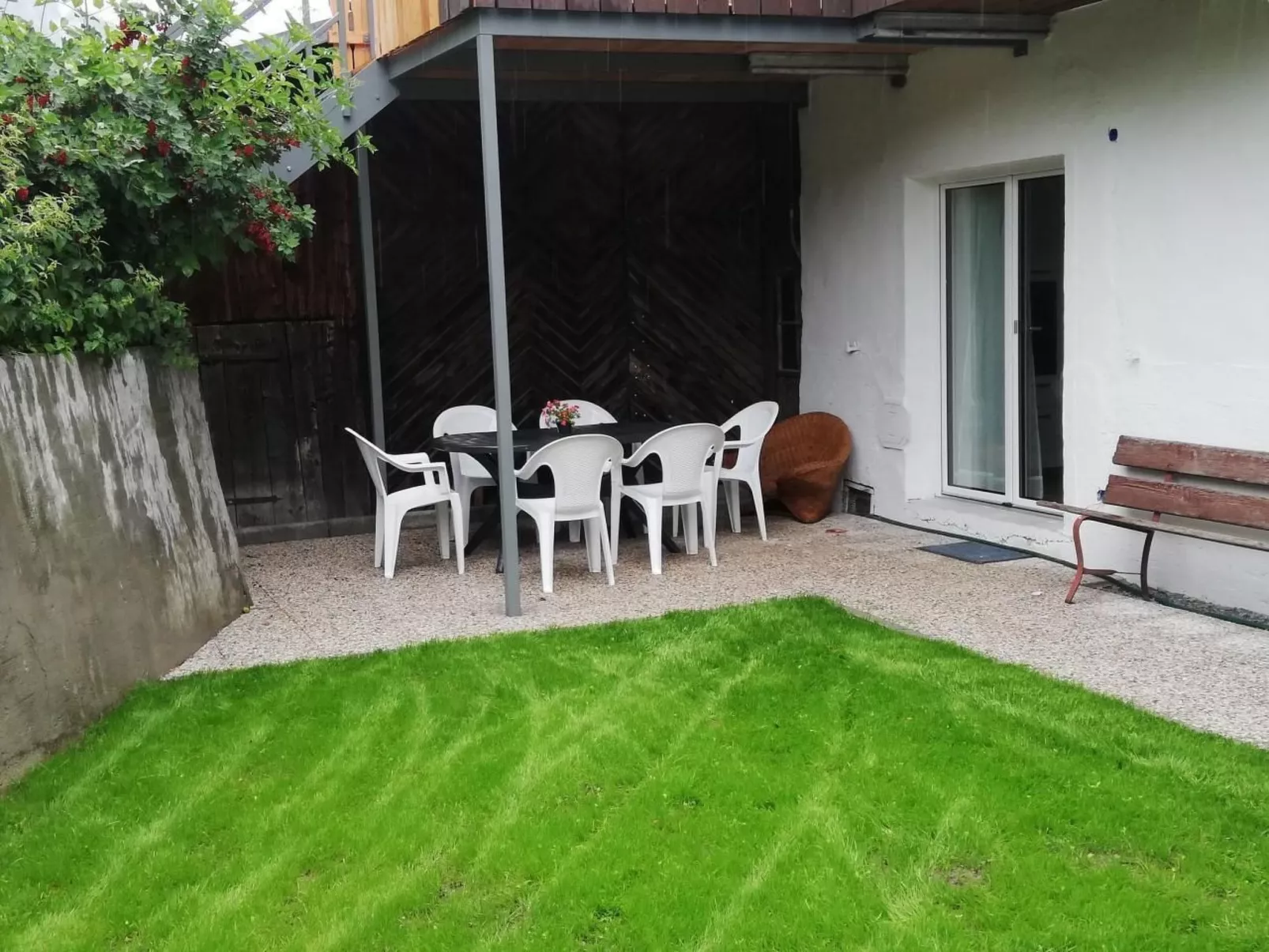 Wohnen im alten Bauernhaus,Wohnung EG-Draußen