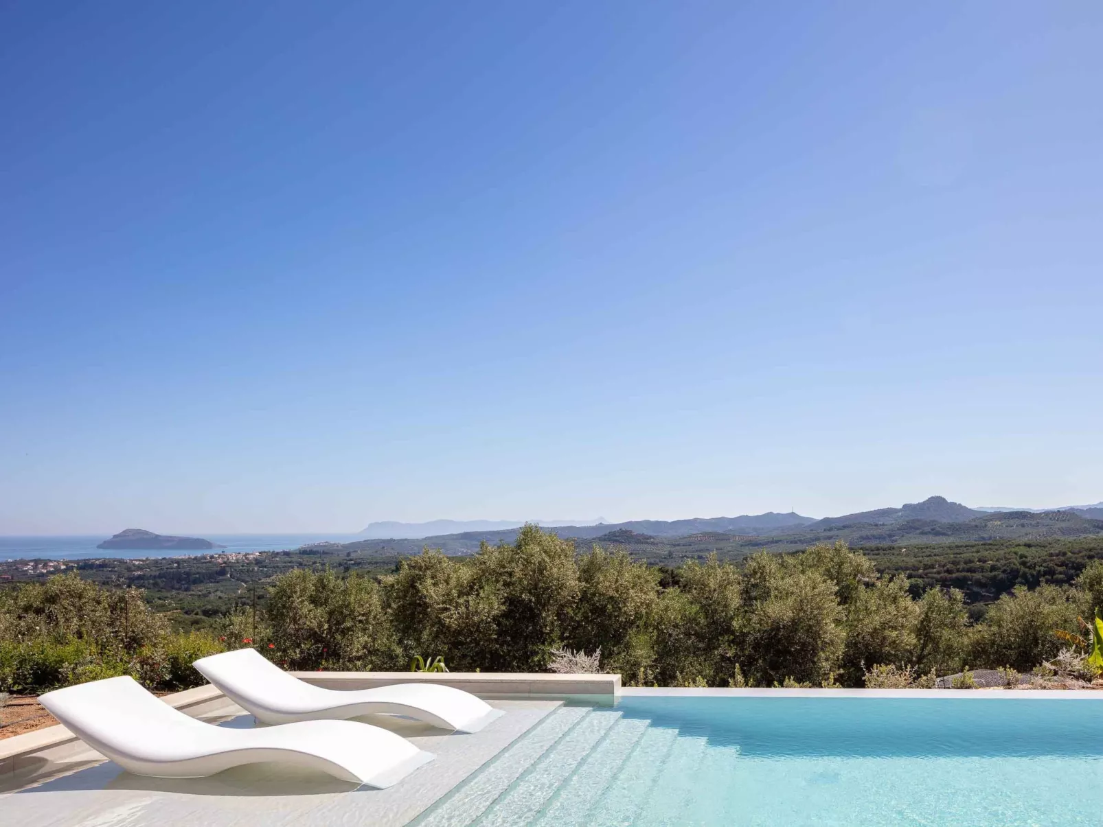 Villa Aglaea - Salzwasser-Pool und atemberaubender Meerblick-Draußen