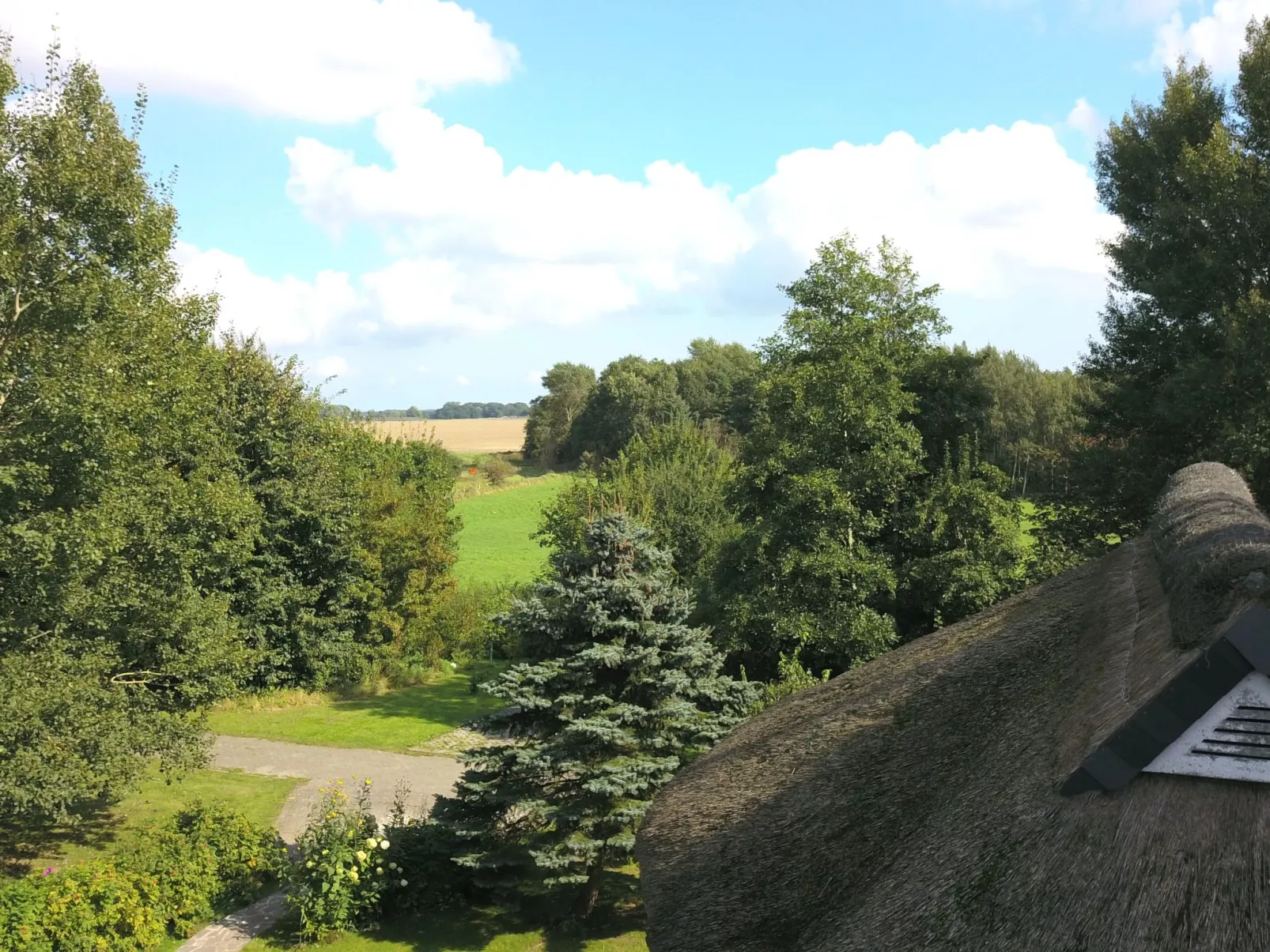 Idyllisches Reetdachhaus mit großem Garten-Outside