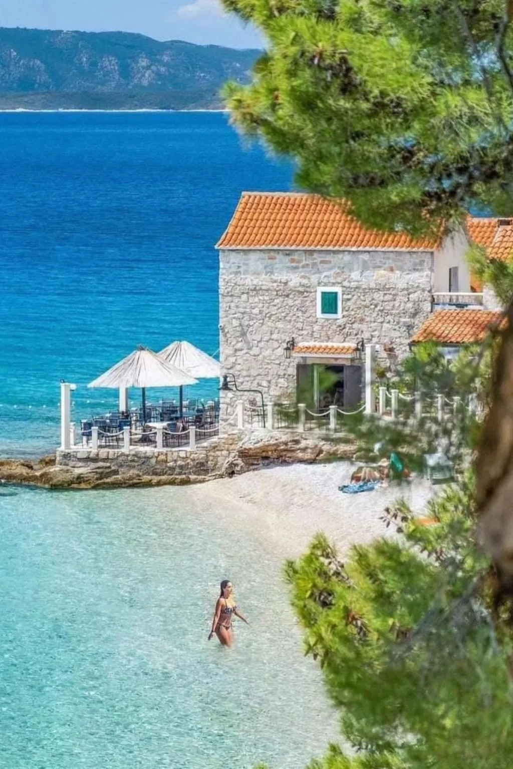 Für 3 Personen  + 1 Kind ca. 55 m&sup2; in Bol, Adriaküste Kroatien (Kroatische-Draußen