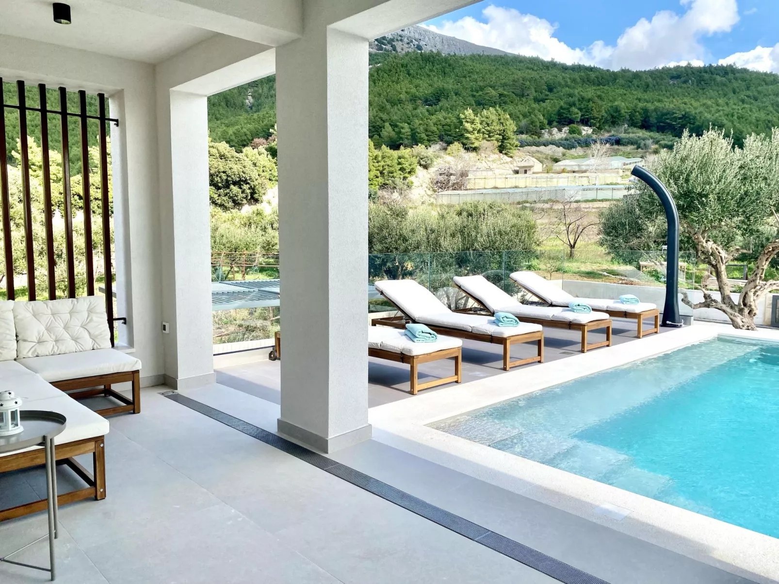 Villa mit beheiztem Infinity-Pool und Massagedüsen-Dedans