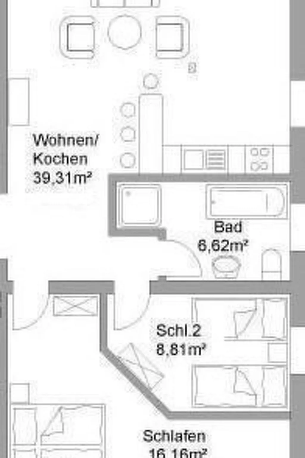 Wohnung im zweiten Obergeschoss des Gutshauses-Drinnen