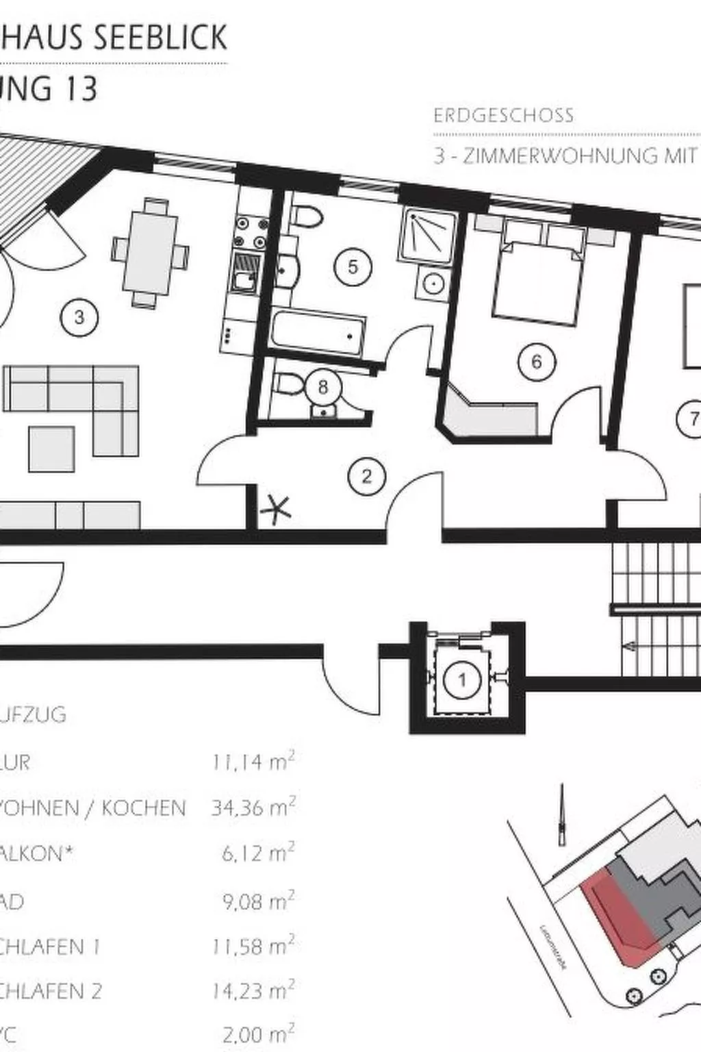 Strandhaus Seeblick-Dedans