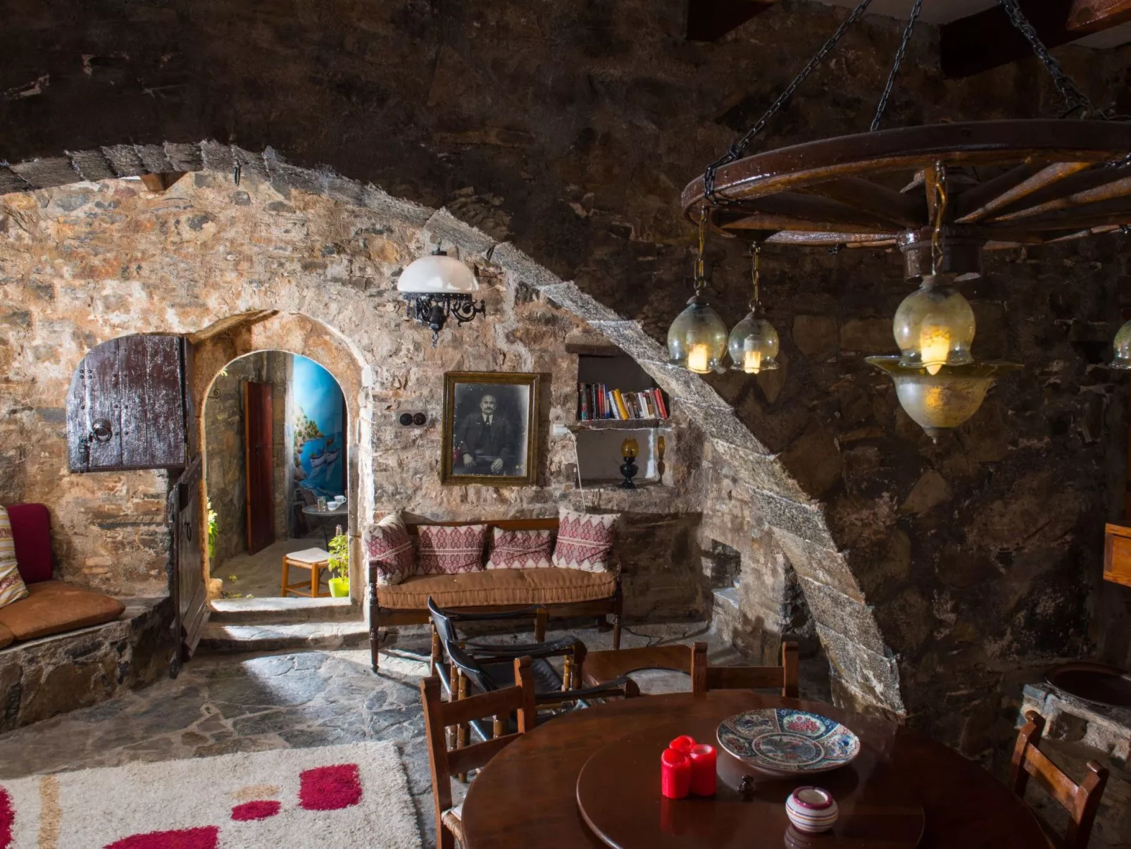 Authentisches Kreta Elounda Haus mit Meerblick Margarita-Drinnen