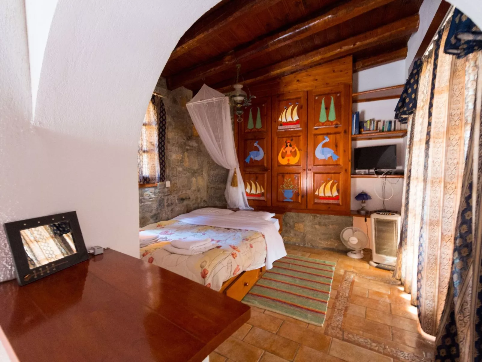 Leonidas Traditionelles kretisches Haus mit Meerblick-Drinnen