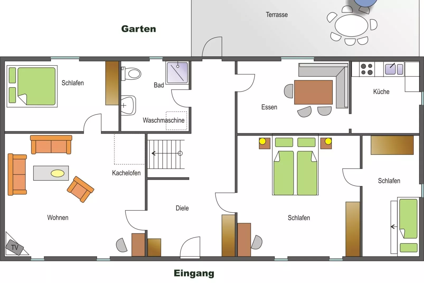 Ferienhaus Mohnblume-Floor plan