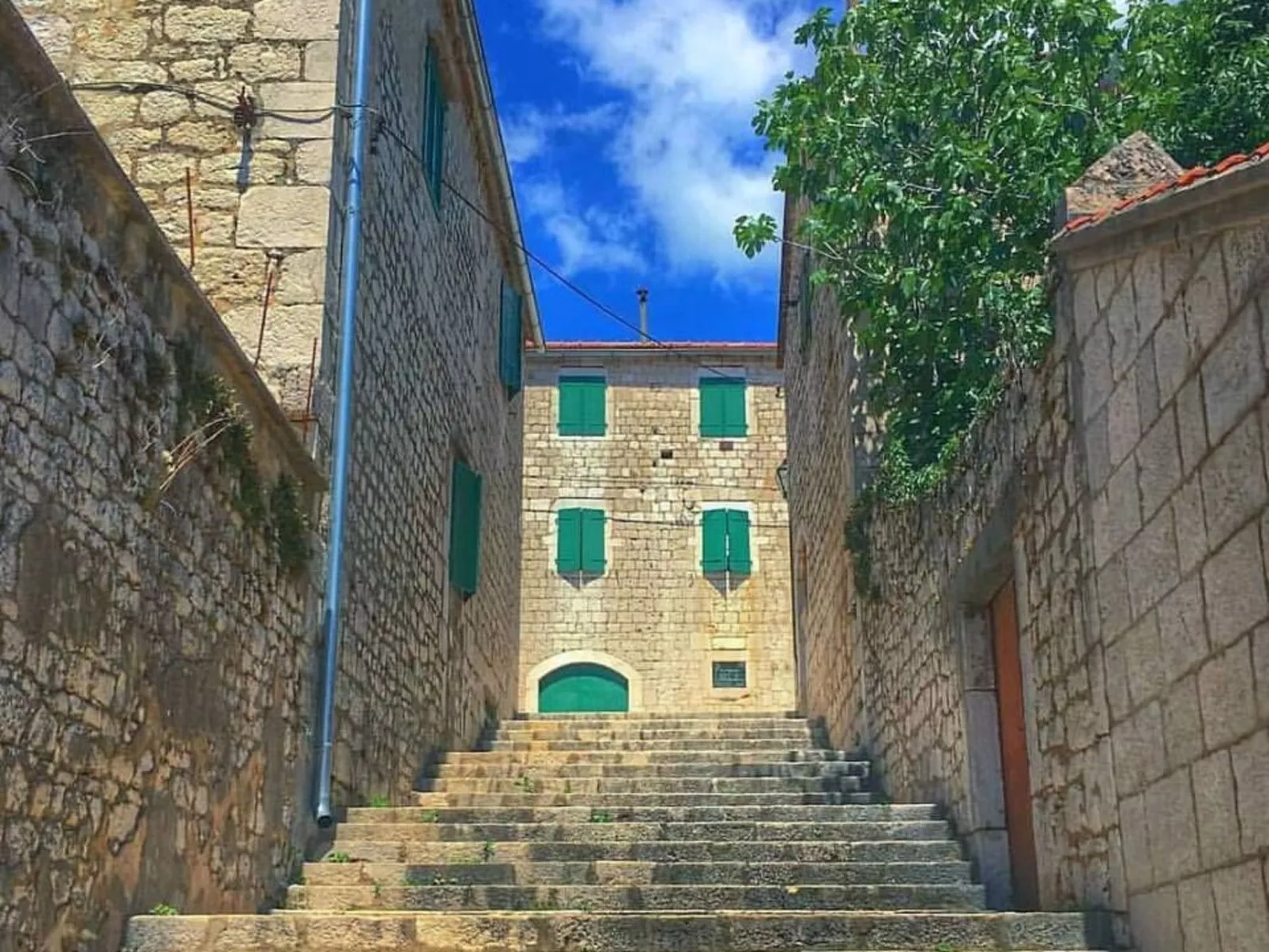 Freistehende Villa Iva Grubine mit Privatpool-Outside