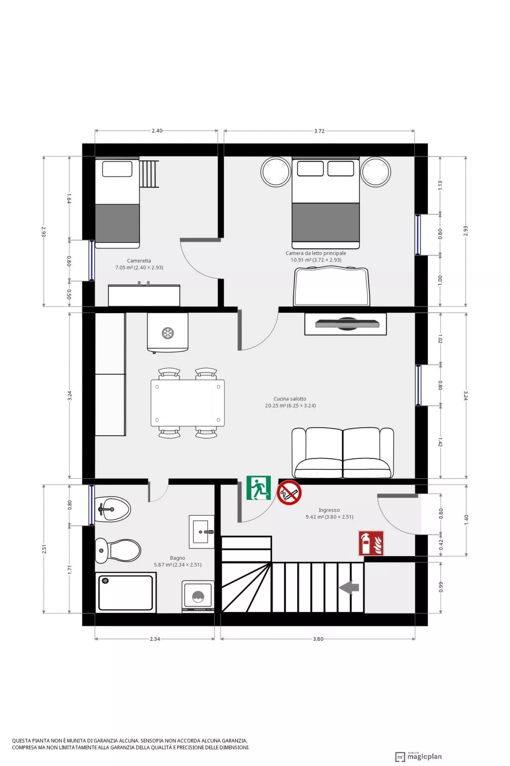 Appartement Irè 4 Persone-Drinnen