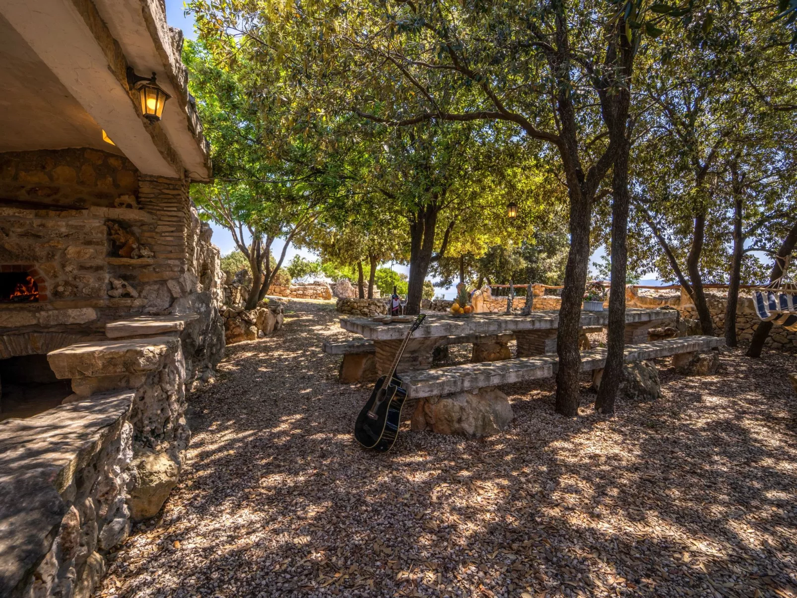 Ranch Visoka in Selca mit Panoramablick aufs Meer-Draußen