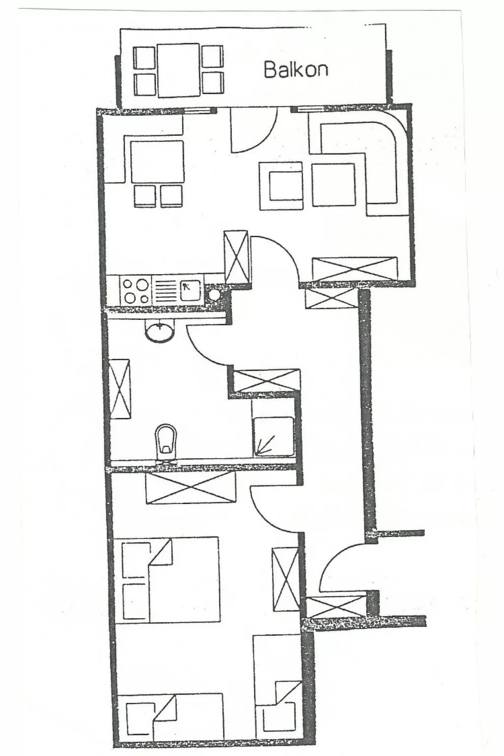 Tolle Wohnung in Hilders mit Eigenem Balkon-Dedans