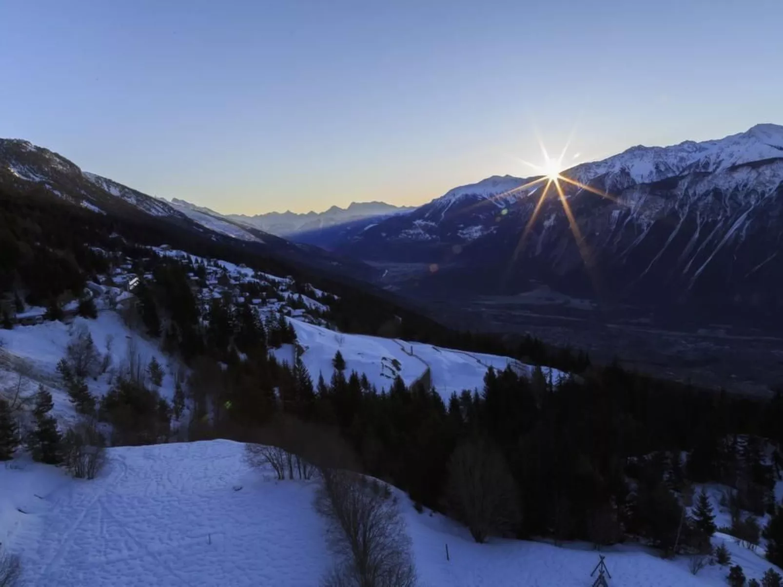 Crans-Montana Atemberaubende Südaussicht Wohnung-Dehors