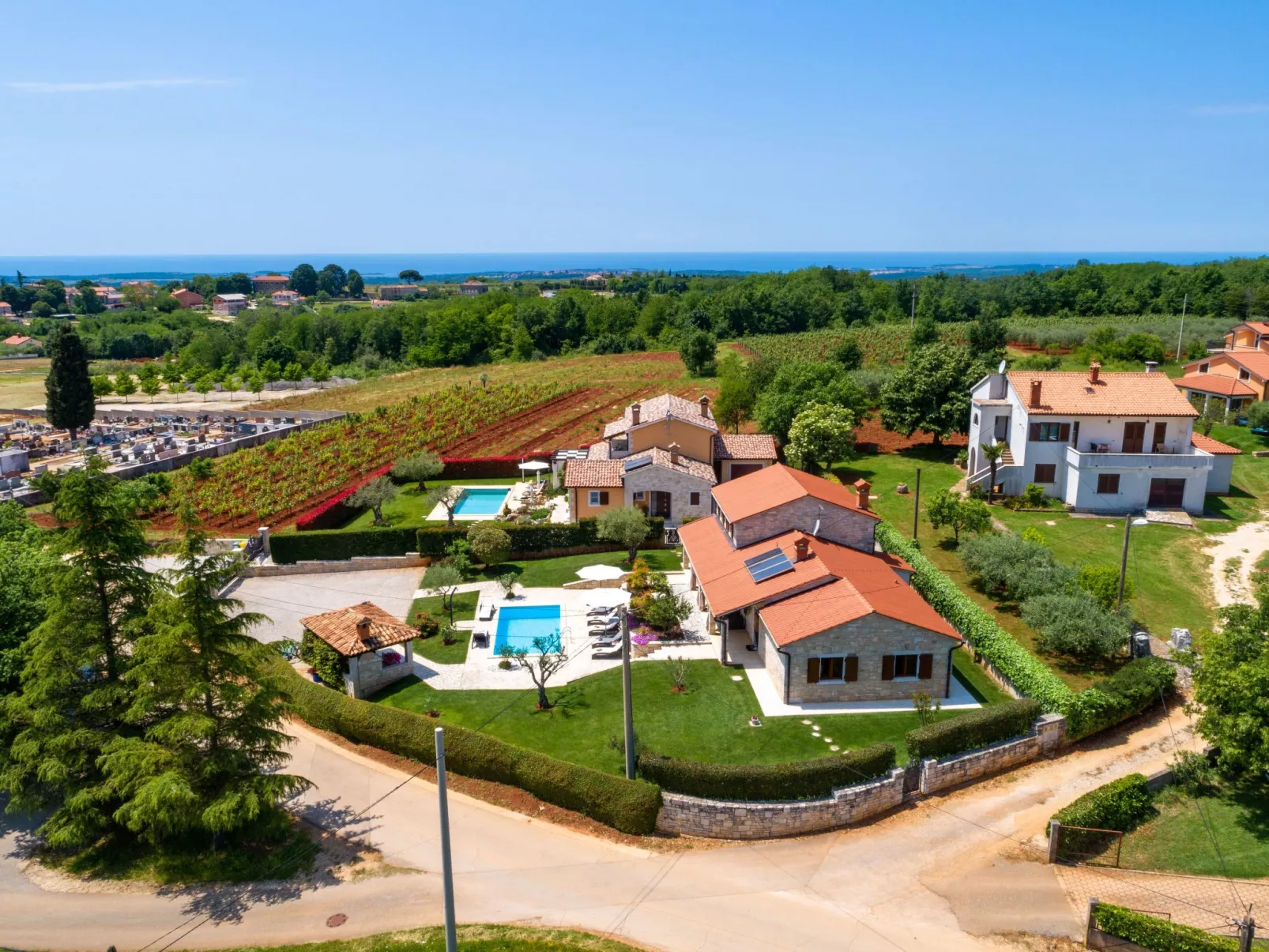 Landhaus Villa Casa Danijel mit Pool und Meerblick-Dehors
