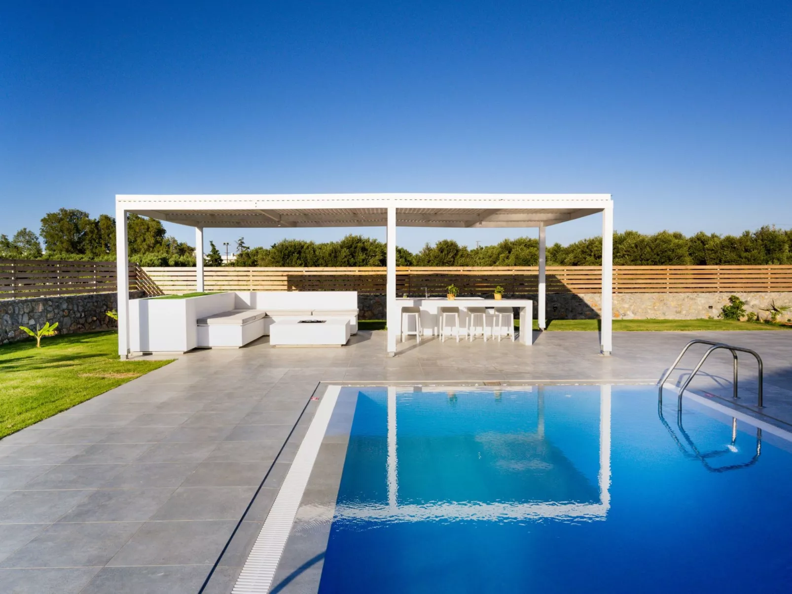 Sardines Luxury Villa 1 - Privater Pool und Garten-Draußen