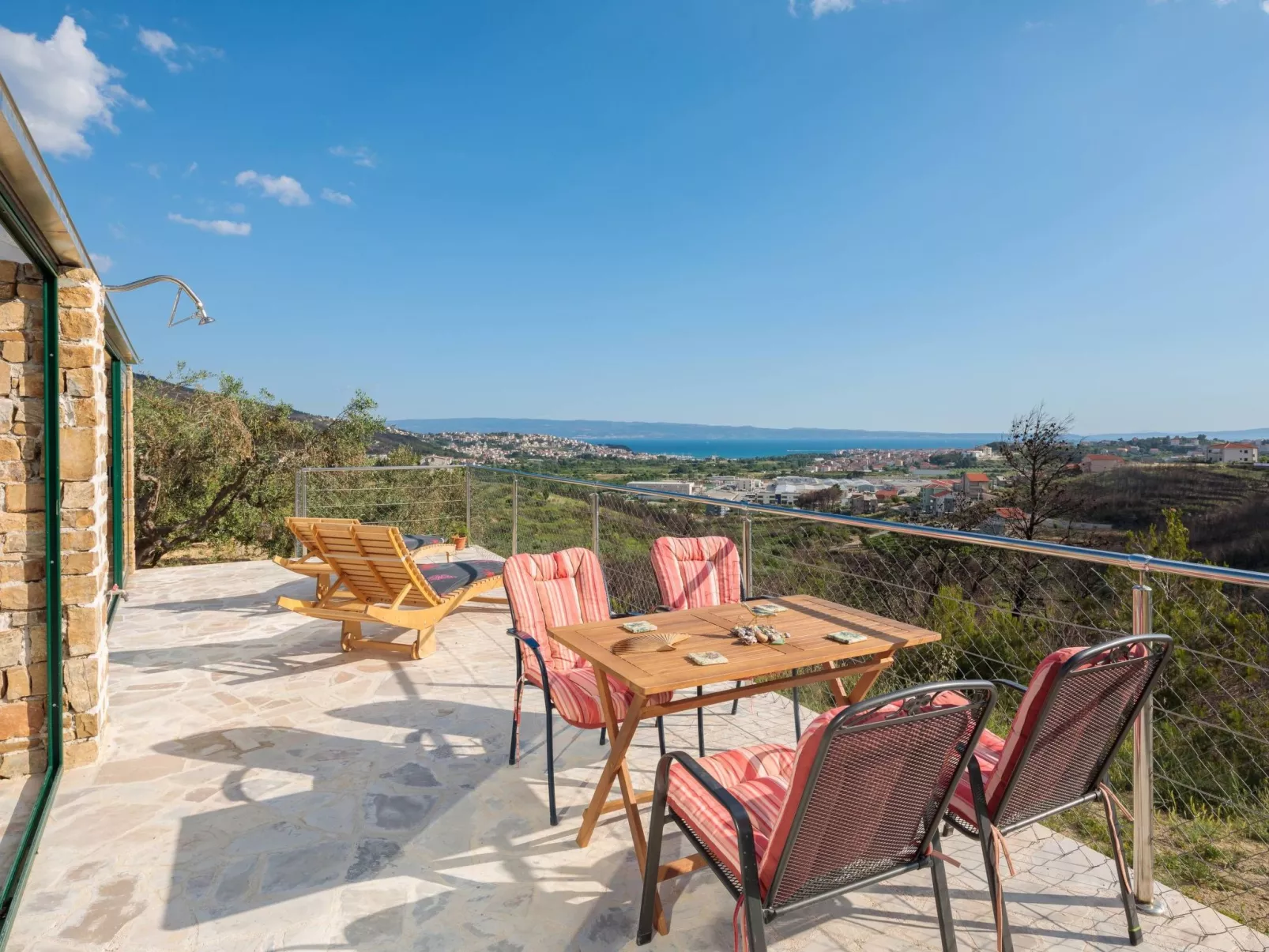 Ferienvilla Kalista mit Pool und tollem Ausblick-Dehors