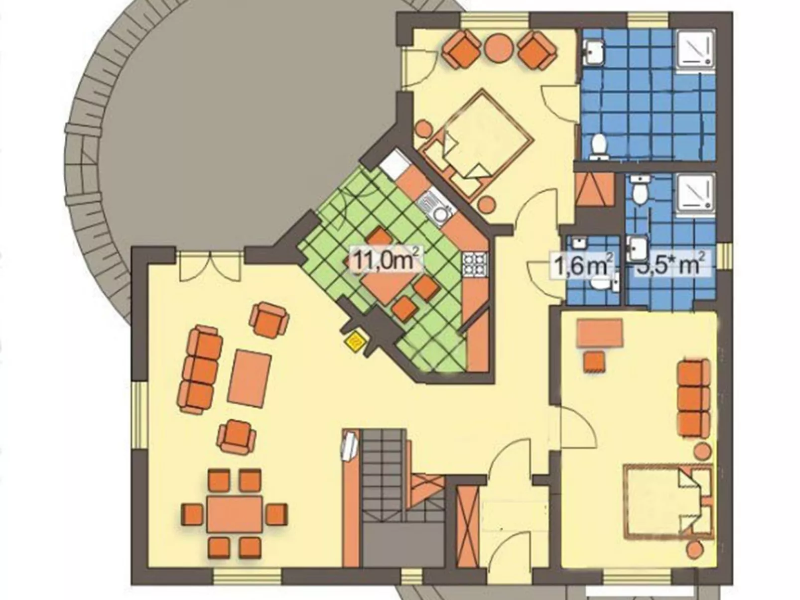 Haus mit fünf Schlafzimmern und Sauna-Drinnen