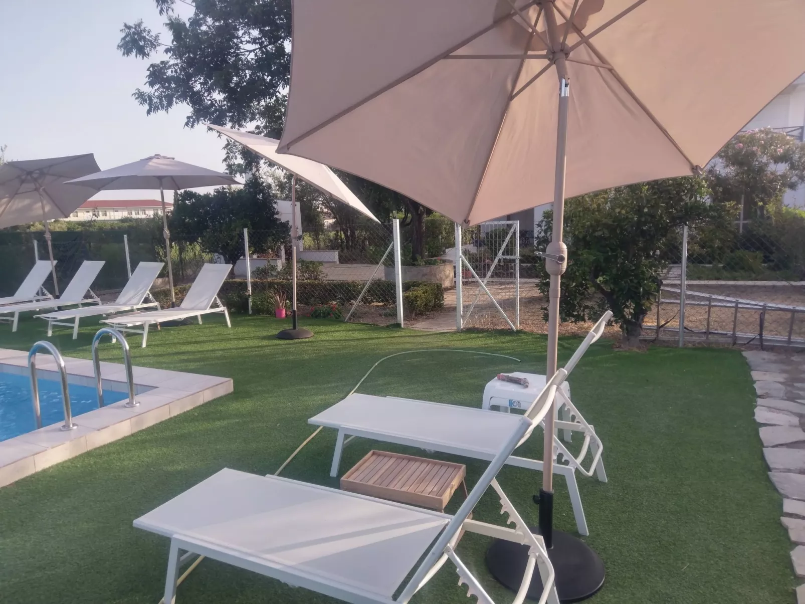 Neben Orangenbaum-Obstgarten-Outside