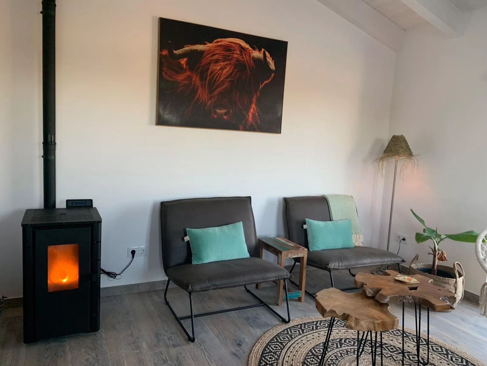 Auf dem Lande in der Nähe des Strandes-Inside