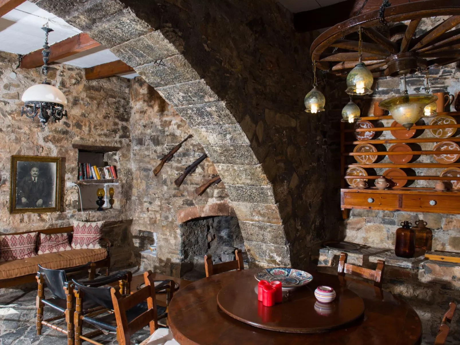 Authentisches Kreta Elounda Haus mit Meerblick Margarita-Drinnen