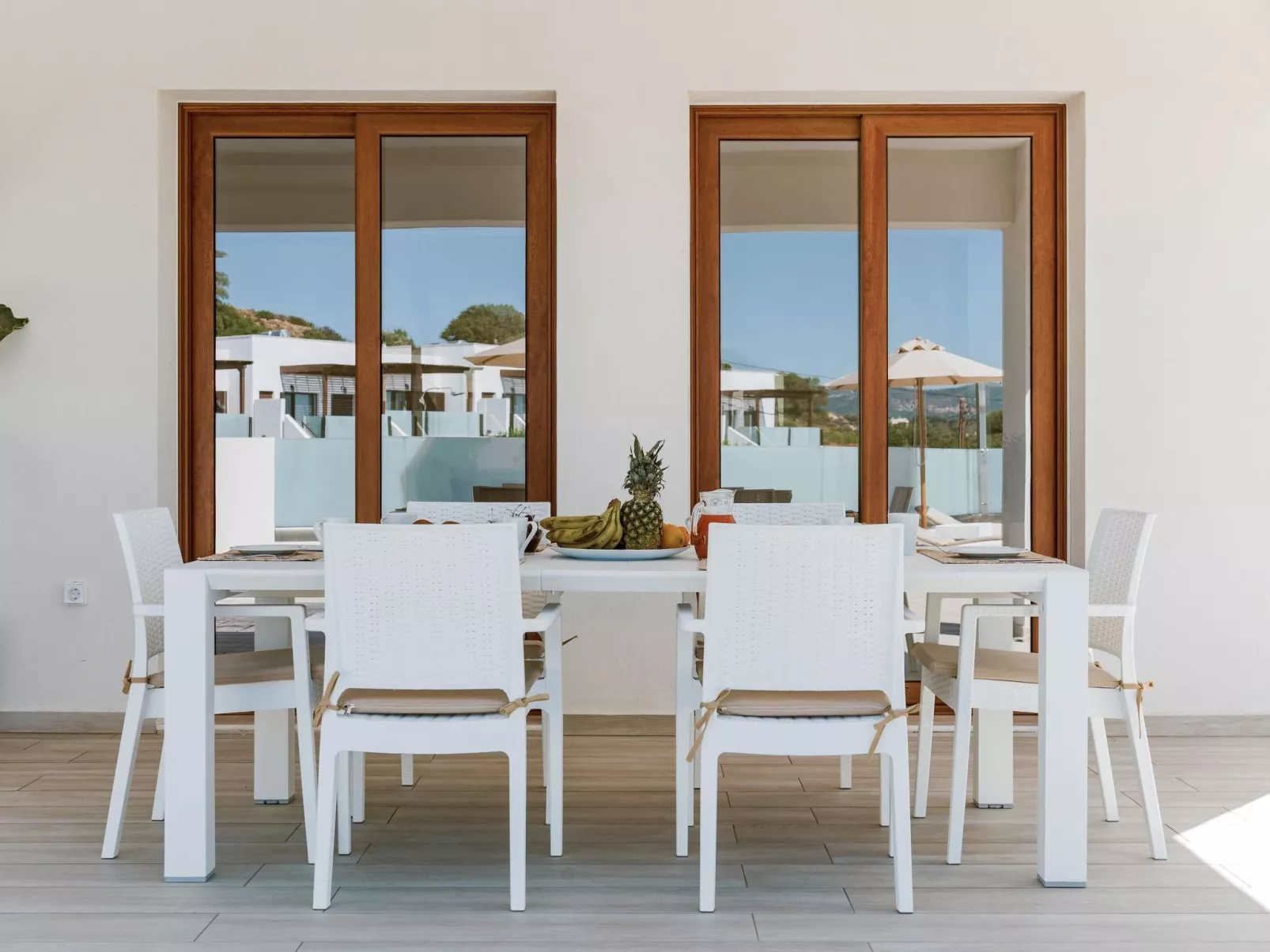 Traditionelle griechische Ferienvilla Eventide-Dehors