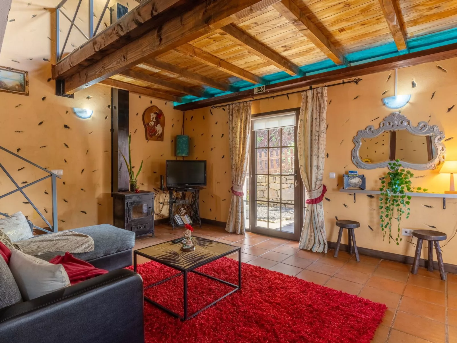 Dorf Sonnenuntergang-Dedans