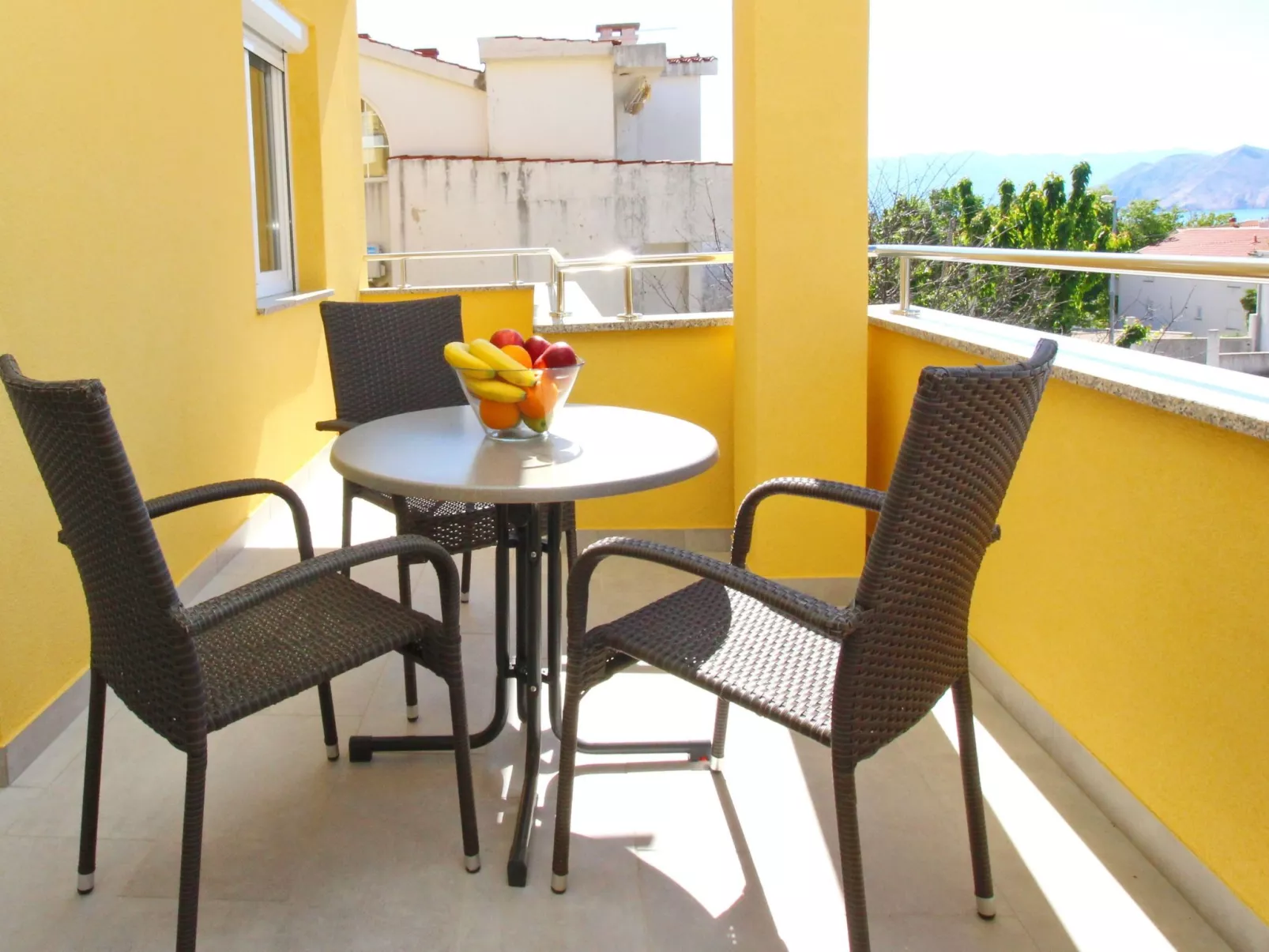 Gemütliches Appartement in Baška mit Eigenem Balkon - Draußen