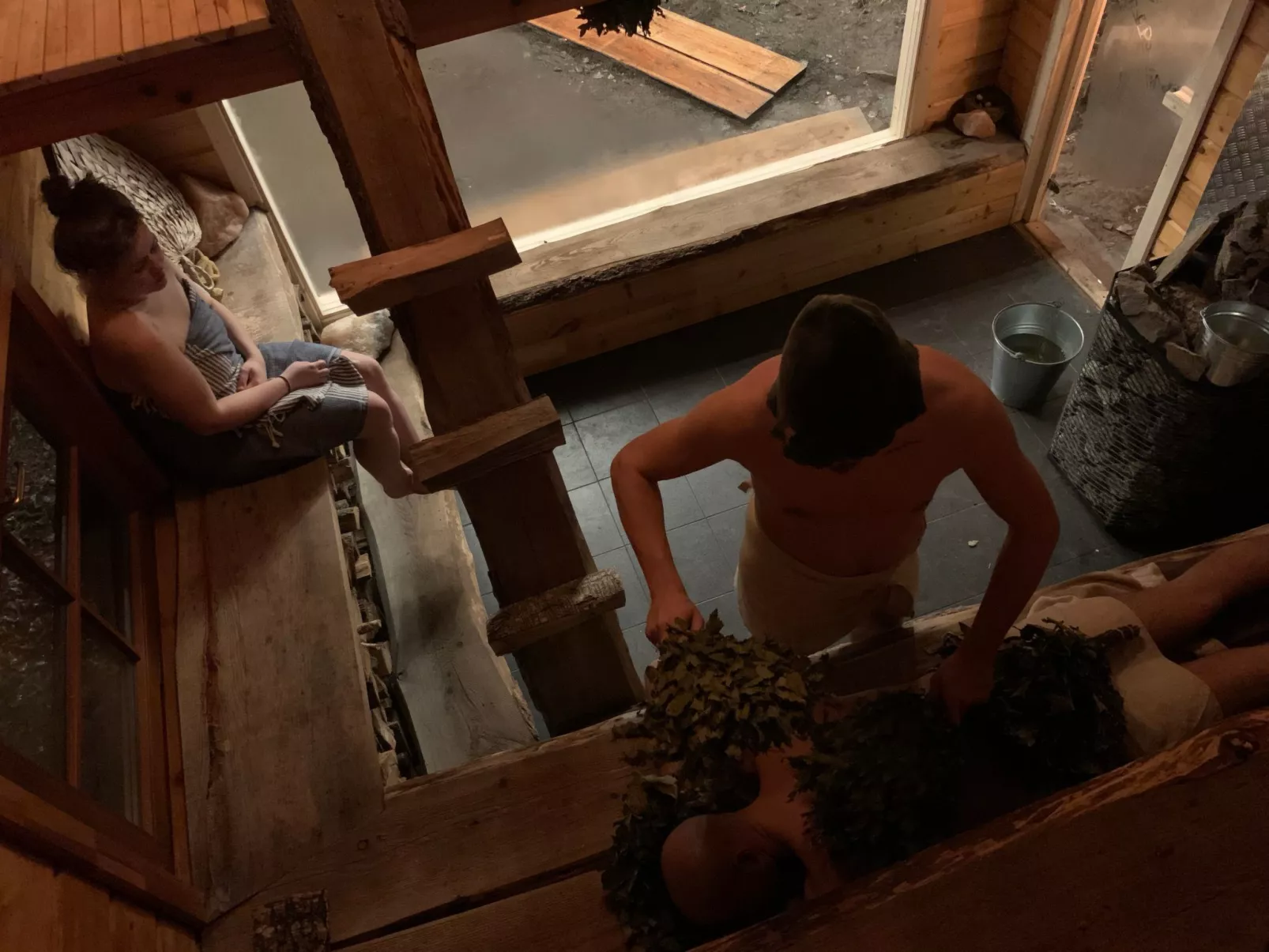 Saunabereich in Kepa - Vogelhaus-Dehors