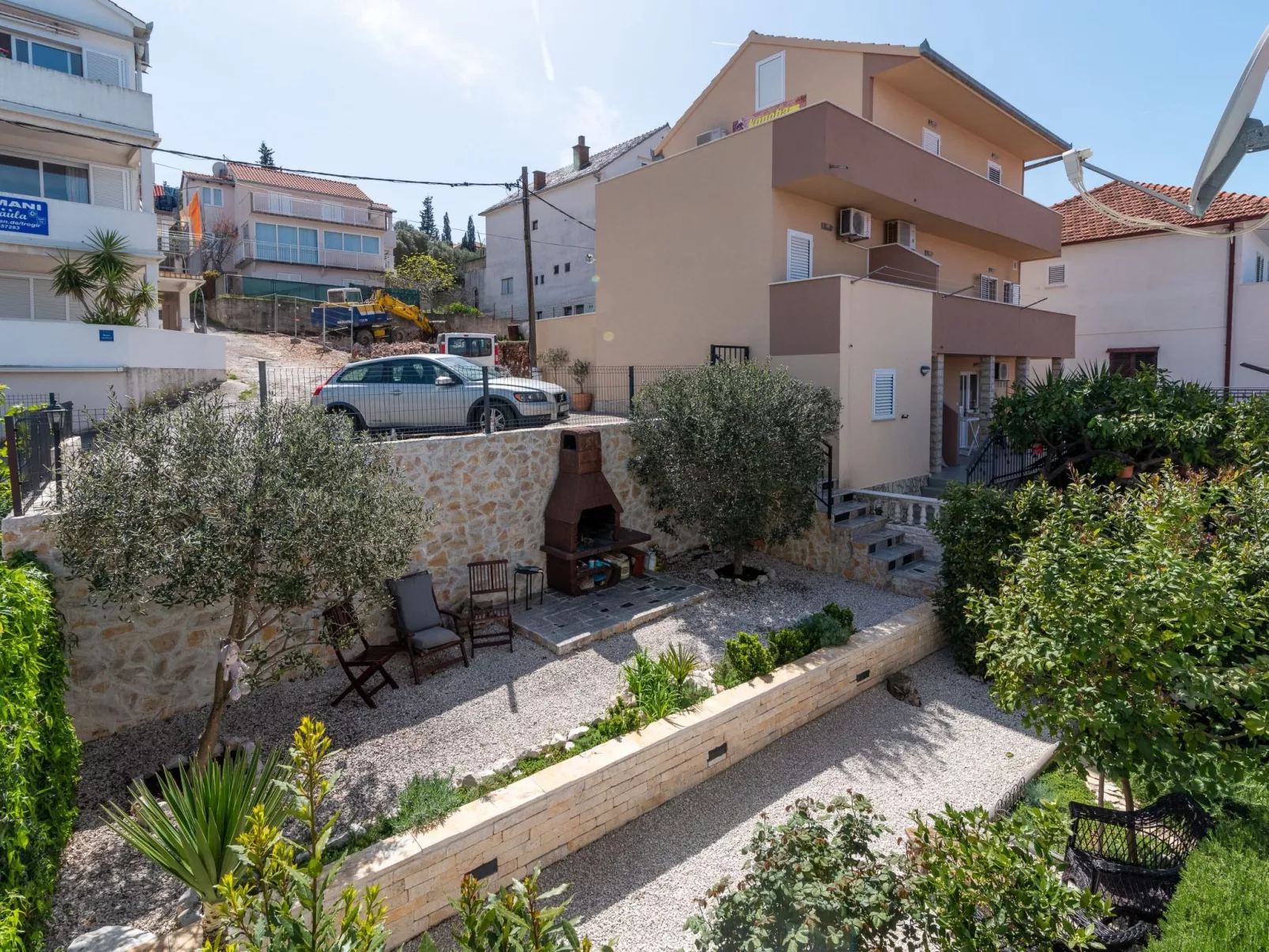 Geräumige Ferienwohnung mit Meerblick-Draußen