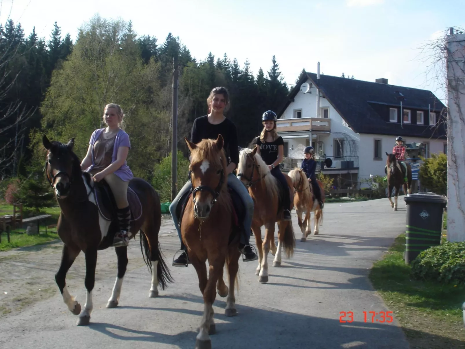 Auf einem Reiterhof-Draußen